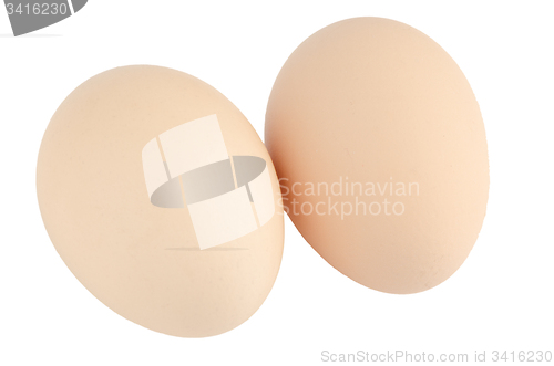 Image of Two eggs on white 