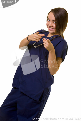 Image of Nurse pointing