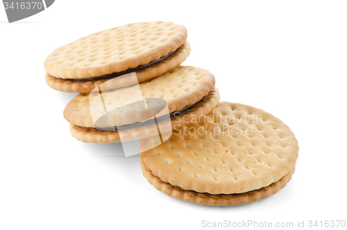 Image of Sandwich biscuits with chocolate filling