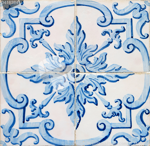 Image of Traditional Portuguese glazed tiles