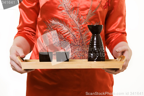 Image of Serving saki