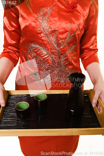 Image of Serving saki