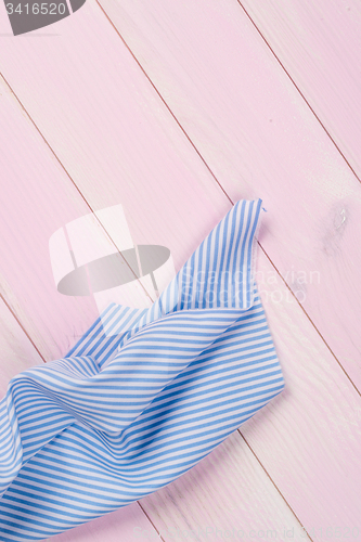 Image of Blue towel over table