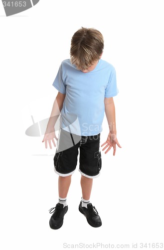 Image of Boy looking down