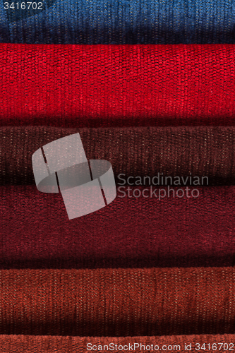 Image of Multi color fabric texture samples