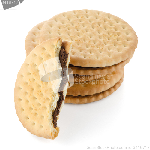 Image of Sandwich biscuits with chocolate filling