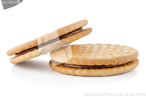 Image of Sandwich biscuits with chocolate filling