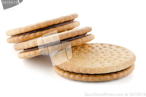 Image of Sandwich biscuits with chocolate filling