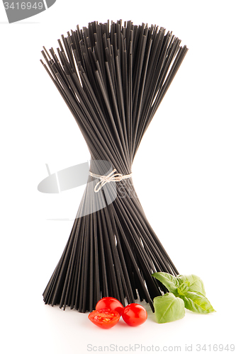 Image of Bunch of black spaghetti