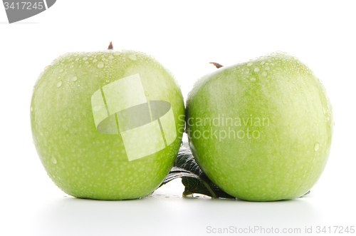 Image of Two fresh green apples