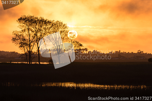 Image of Warm calm sunset