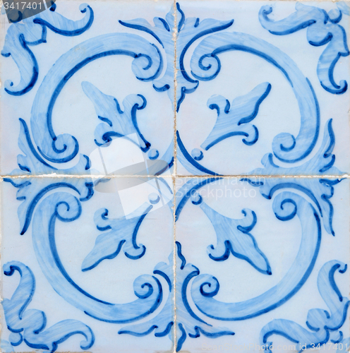 Image of Traditional Portuguese glazed tiles