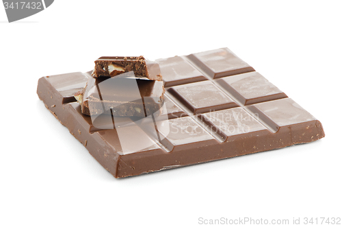 Image of Closeup detail of chocolate parts