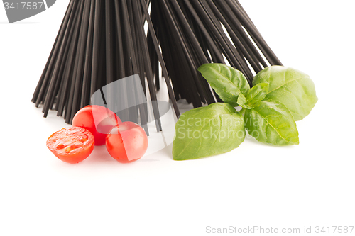 Image of Bunch of black spaghetti