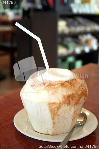 Image of Drinking coconut
