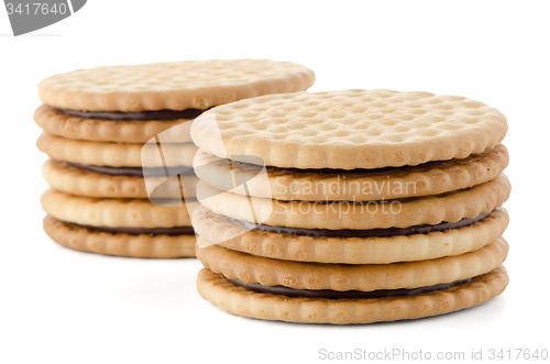 Image of Sandwich biscuits with chocolate filling