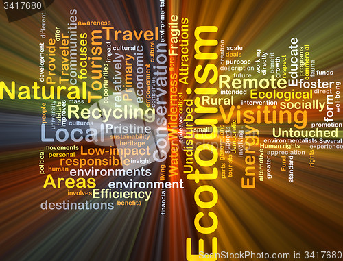 Image of Ecotourism background concept glowing