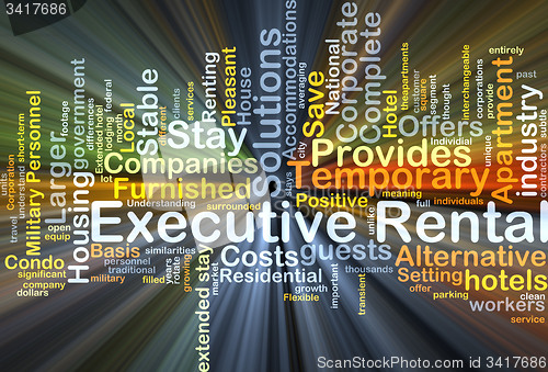 Image of Executive rental background concept glowing