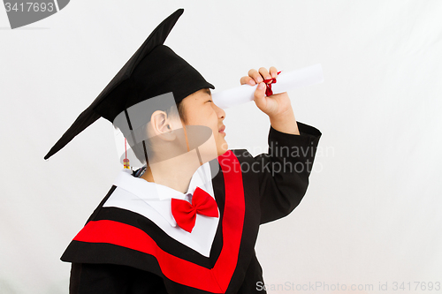 Image of Chinese Graduation Boy Finding a Job