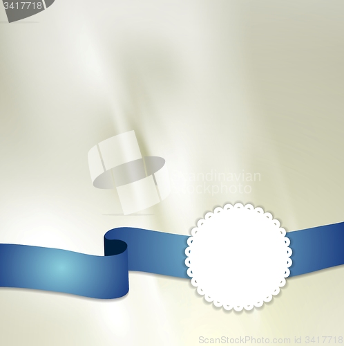 Image of Tape and label on light silk background