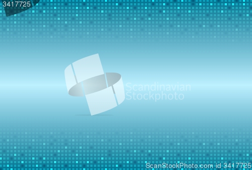 Image of Abstract blue squares tech background
