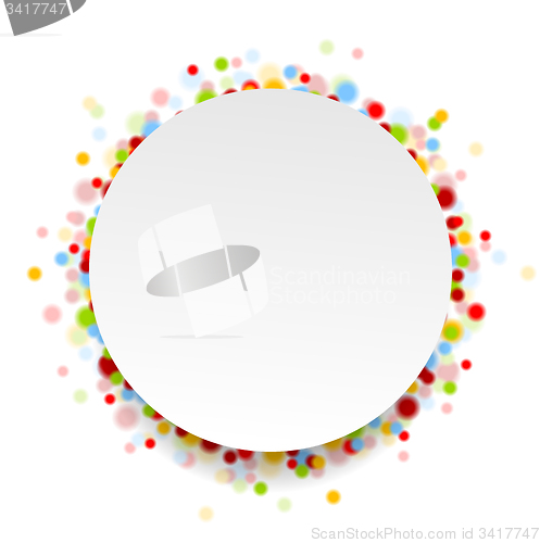 Image of Circle design with shiny light confetti