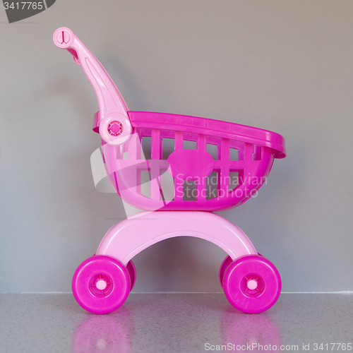 Image of Pink shopping cart 