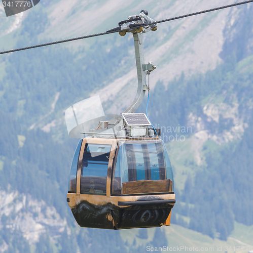 Image of Ski lift cable booth or car