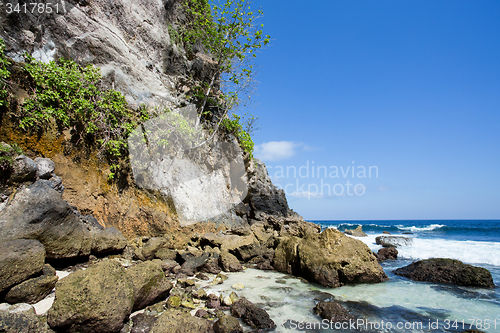 Image of coastline at Nusa Penida island 