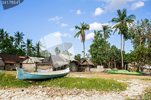 Image of indonesian house - shack on beach