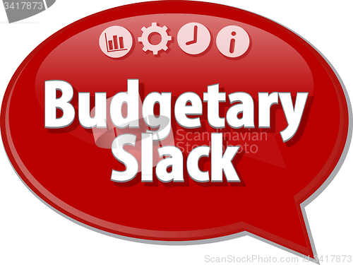 Image of Budgetary Slack  blank business diagram illustration