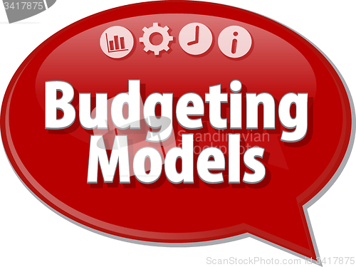 Image of Budgeting Models  blank business diagram illustration