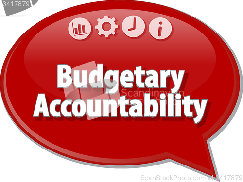 Image of Budgetary Accountability  blank business diagram illustration