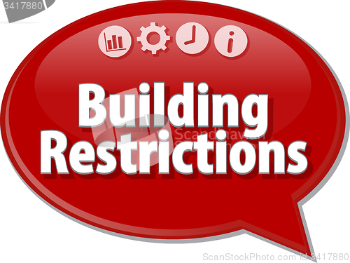 Image of Building Restrictions  blank business diagram illustration