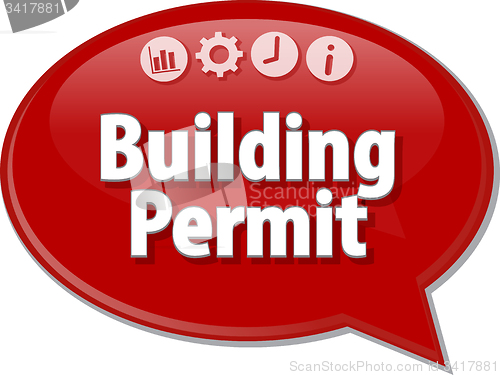 Image of Building Permit  blank business diagram illustration