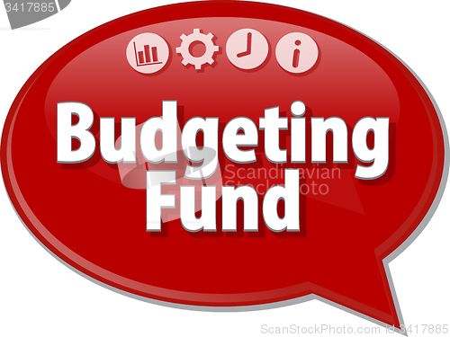 Image of Budgeting Fund  blank business diagram illustration