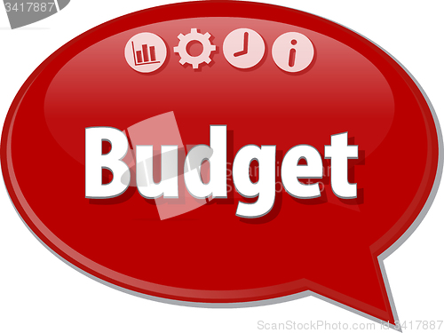 Image of Budget   blank business diagram illustration