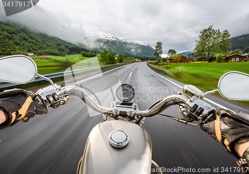 Image of Biker girl First-person view