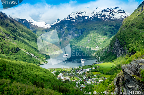 Image of Geiranger fjord, Norway.