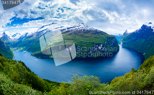 Image of Geiranger fjord, Norway.