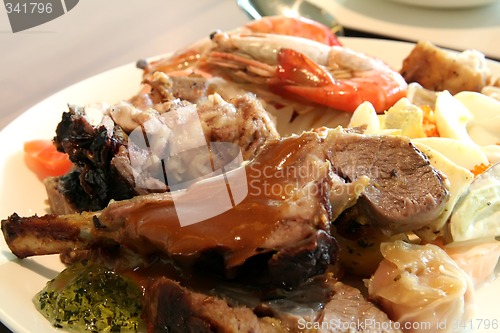 Image of Lamb and prawns