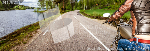 Image of Biker girl First-person view