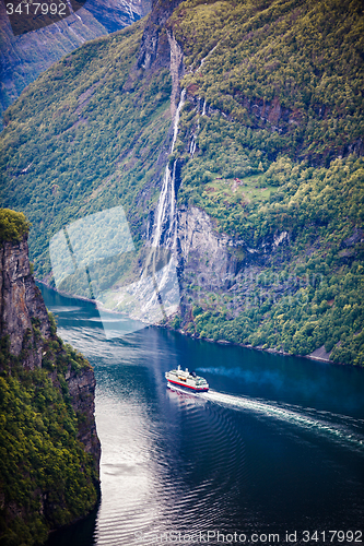 Image of Geiranger fjord, Norway.