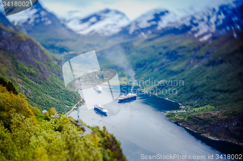 Image of Geiranger fjord, Norway.