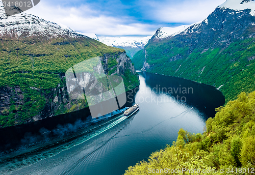 Image of Geiranger fjord, Norway.