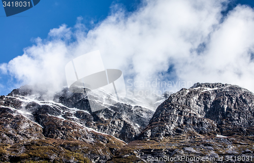 Image of Snowy mountain.