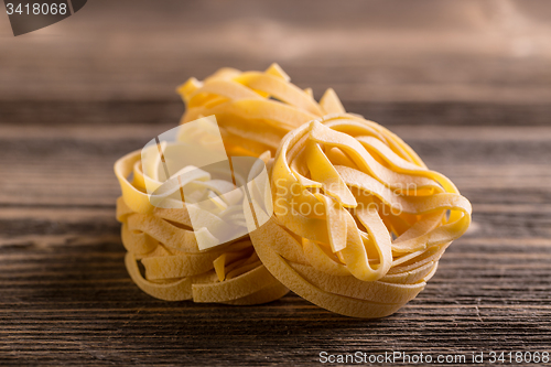 Image of Nests of dry pasta