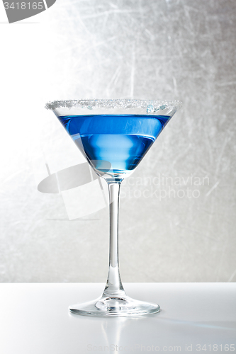 Image of Blue tropical martini cocktail