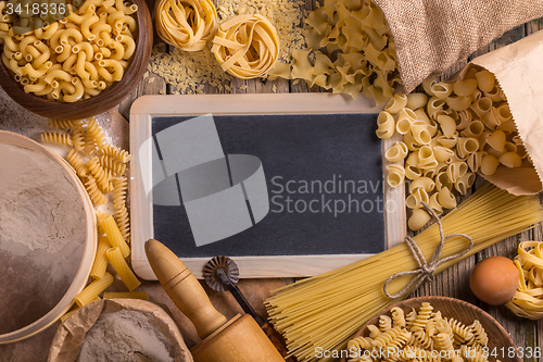 Image of Different types of pasta