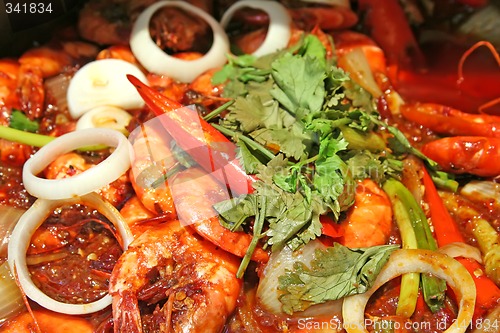 Image of Spicy prawns